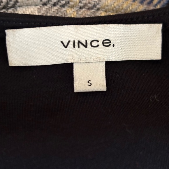 Vince Square Neck Midi Dress Women's Side Slits Sleeveless Black Size Small - Picture 5 of 6